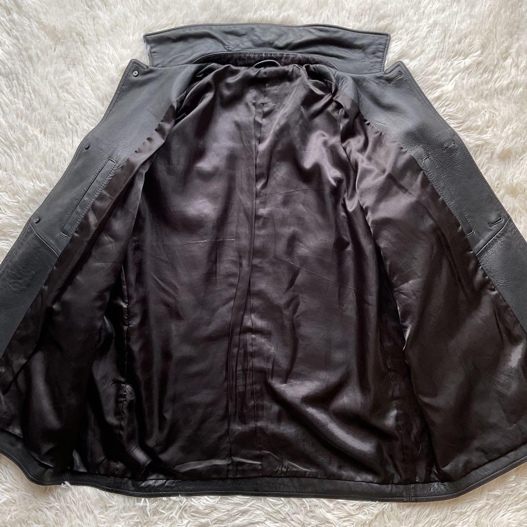 人気✨BEAMS シープスキン　レザージャケット　カーコート　本革　ブラック　M