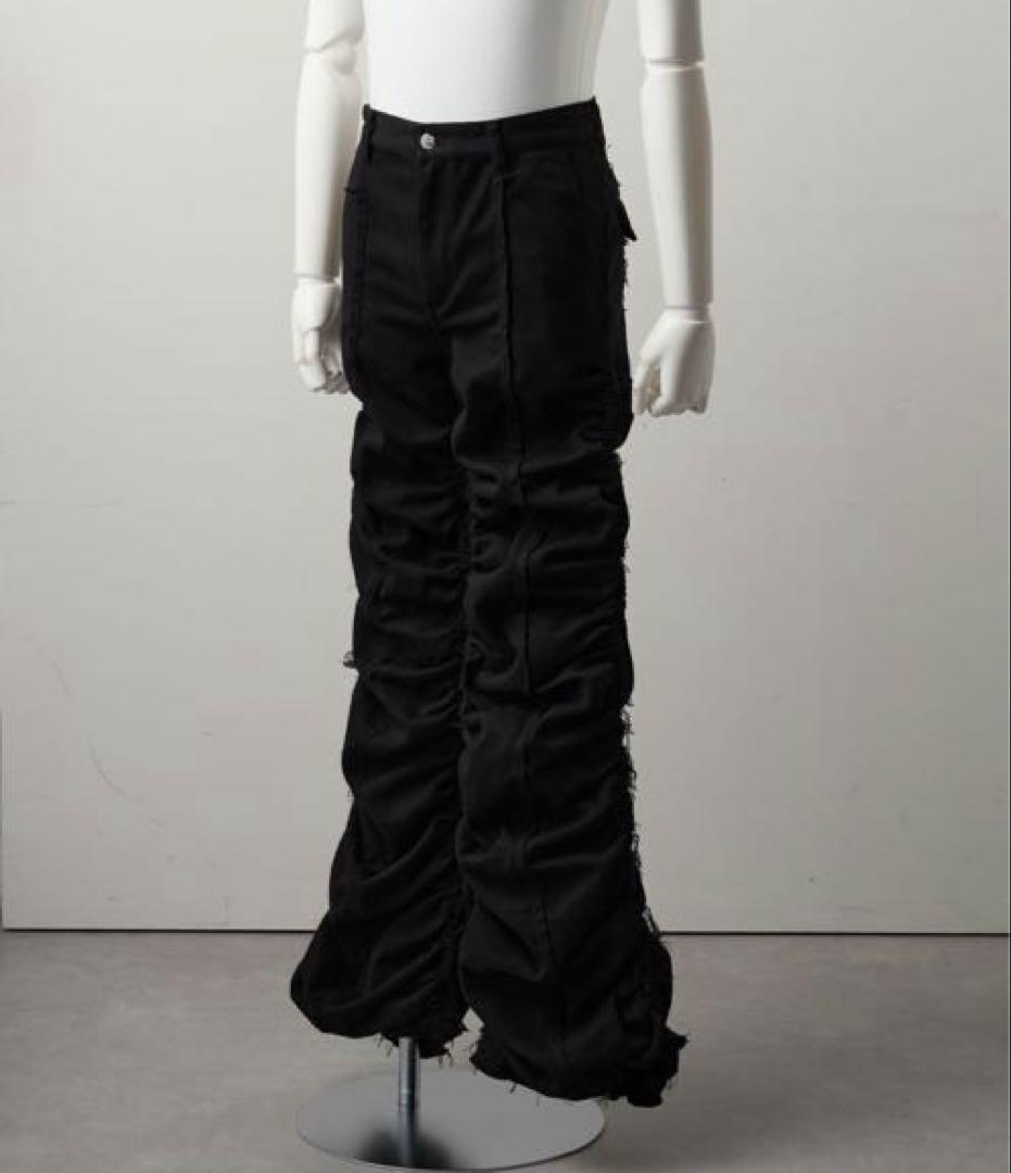 GRANCY シャーリングダメージデザインコットンパンツ M