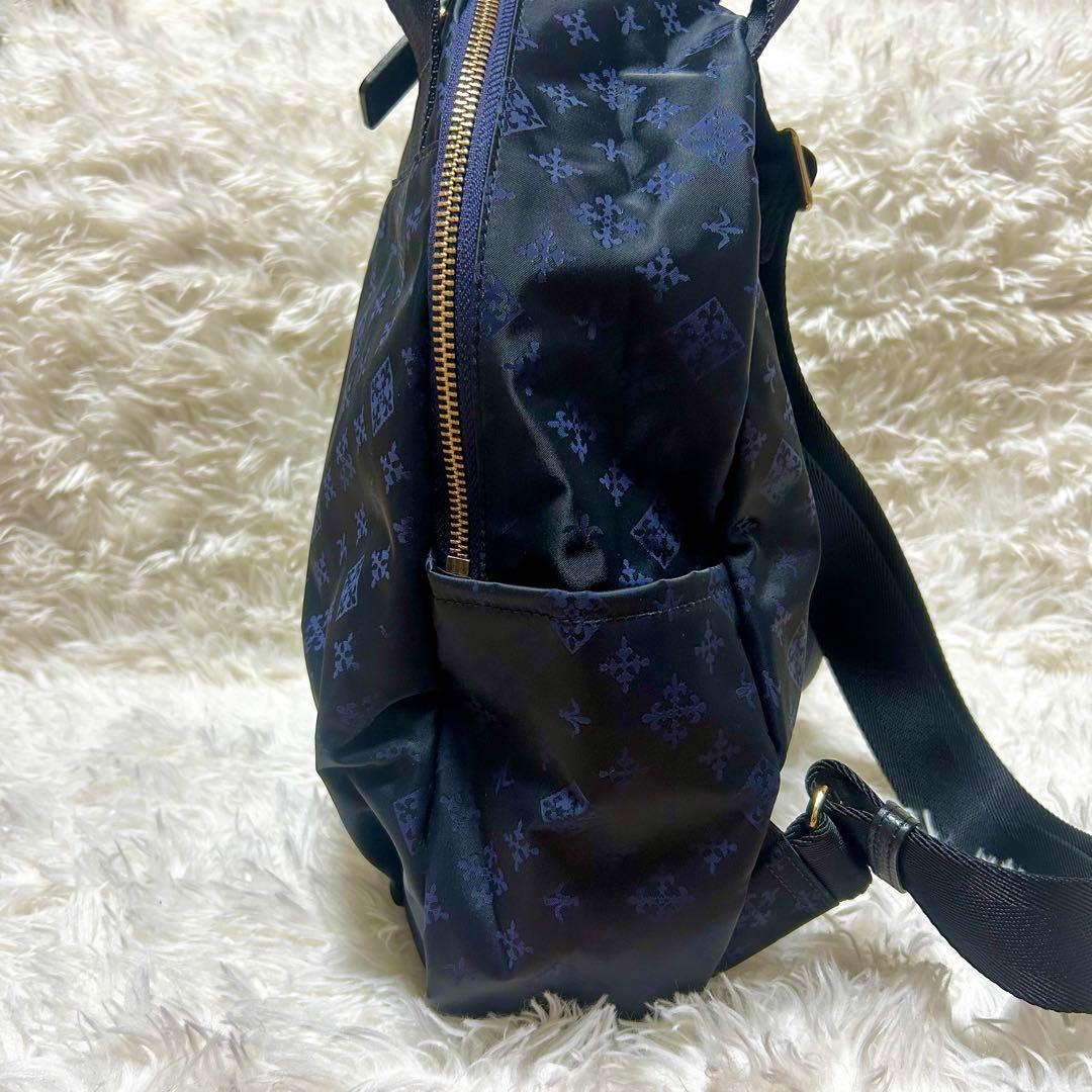 ★未使用級★russetネイビー モノグラム総柄リュック