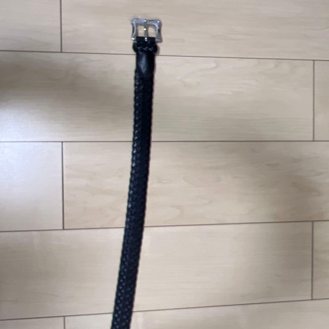 J.M. DAVIDSON 編み込みレザーベルト ブラック