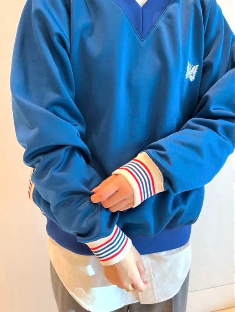 BEAMS BOY × NEEDLES 別注 トラックVネックプルオーバー