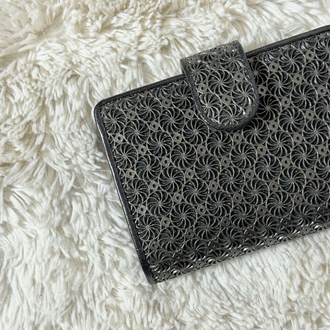 ⭐️新品未使用⭐️　ヒロコハヤシ　GIRASOLE　二つ折り財布　メタリック加工