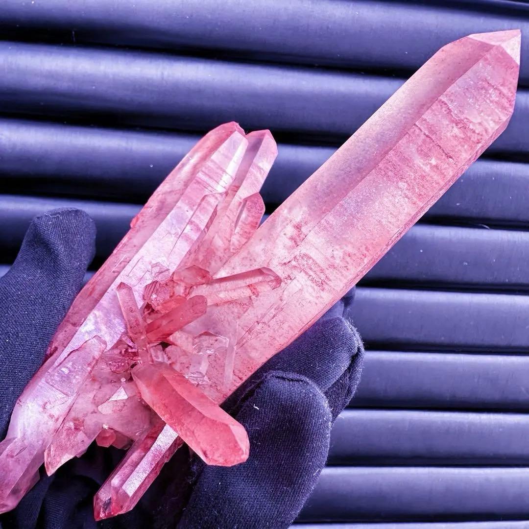 希少❗️絶品❗️超綺麗♡超強いパワー ピンクヒマラヤ クラスター水晶天然石A1536