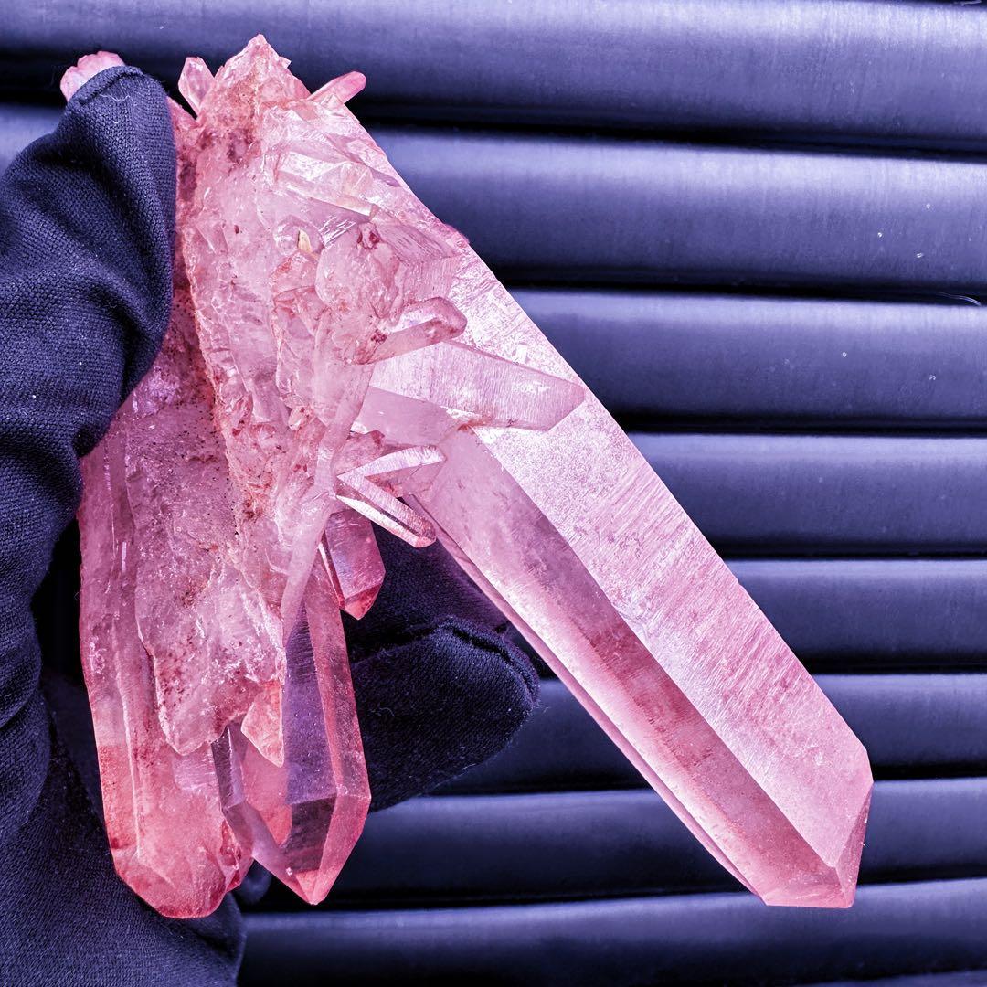 希少❗️絶品❗️超綺麗♡超強いパワー ピンクヒマラヤ クラスター水晶天然石A1536