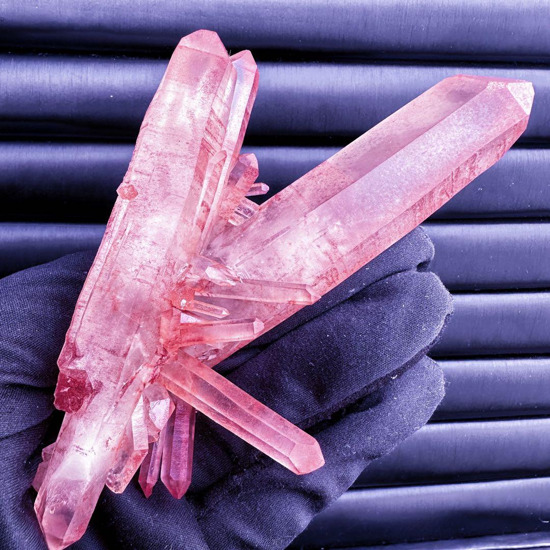 希少❗️絶品❗️超綺麗♡超強いパワー ピンクヒマラヤ クラスター水晶天然石A1536