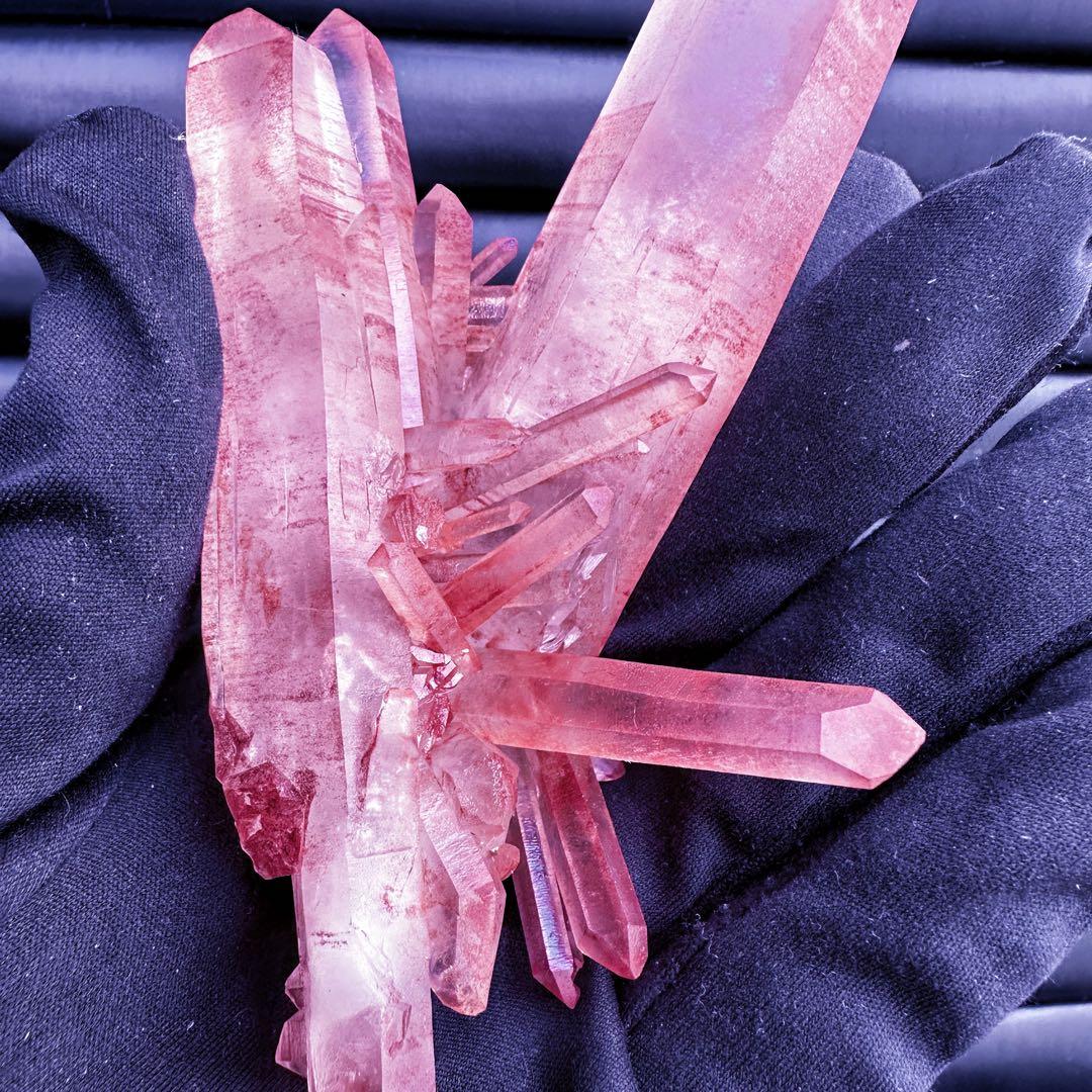 希少❗️絶品❗️超綺麗♡超強いパワー ピンクヒマラヤ クラスター水晶天然石A1536