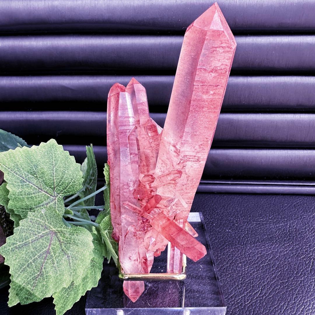 希少❗️絶品❗️超綺麗♡超強いパワー ピンクヒマラヤ クラスター水晶天然石A1536