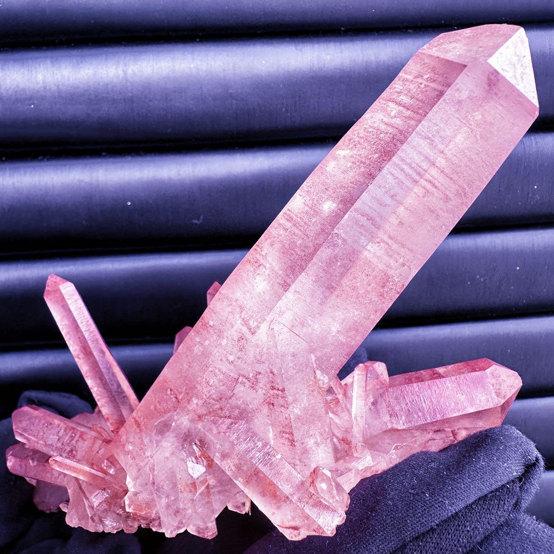 希少❗️絶品❗️超綺麗♡超強いパワー ピンクヒマラヤ クラスター水晶天然石A1536