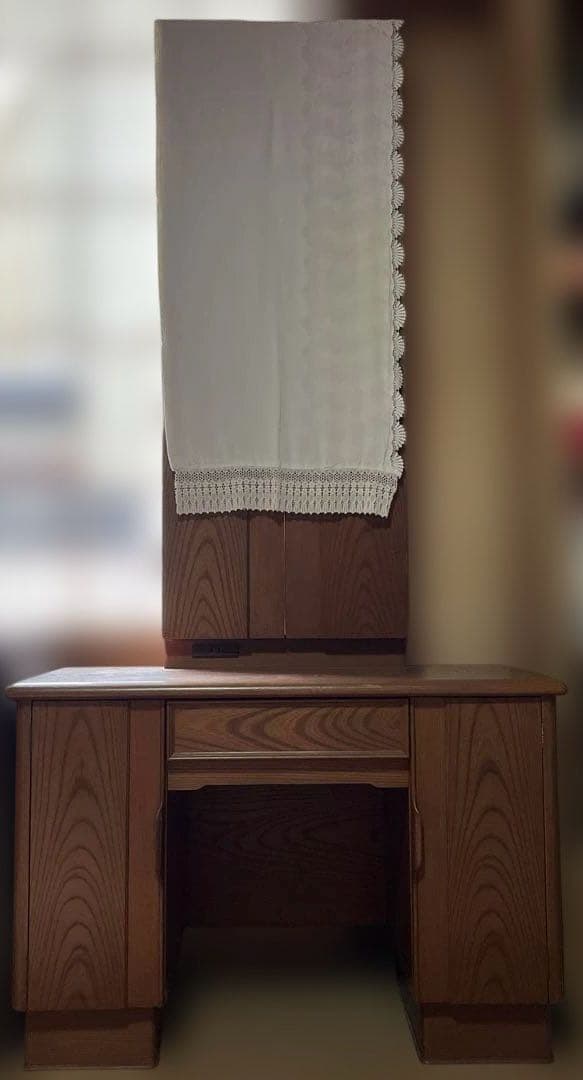 三面鏡 ブラウン木製ドレッサー 鏡台 化粧台　昭和　レトロ家具