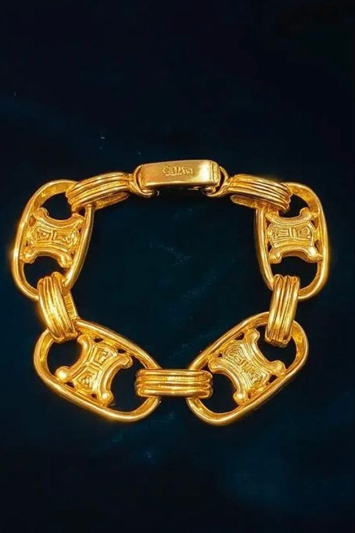 [極美品][希少品]CELINE セリーヌ　トリオンフ　モチーフロゴブレスレット