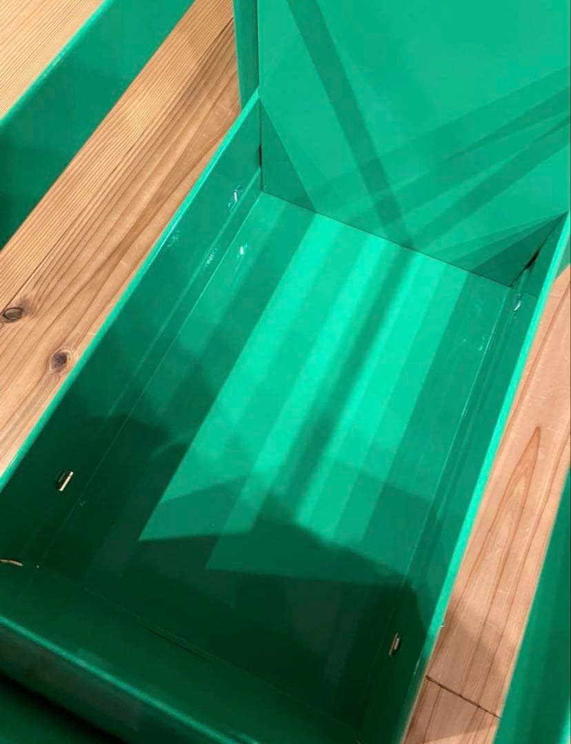 【mii】ESSEN 希少カラー グリーン デスクワゴン 3段収納 鍵付き