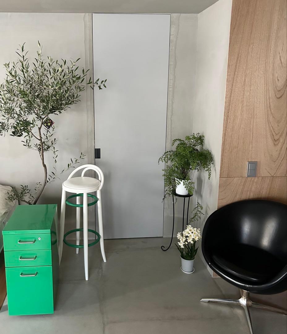 【mii】ESSEN 希少カラー グリーン デスクワゴン 3段収納 鍵付き