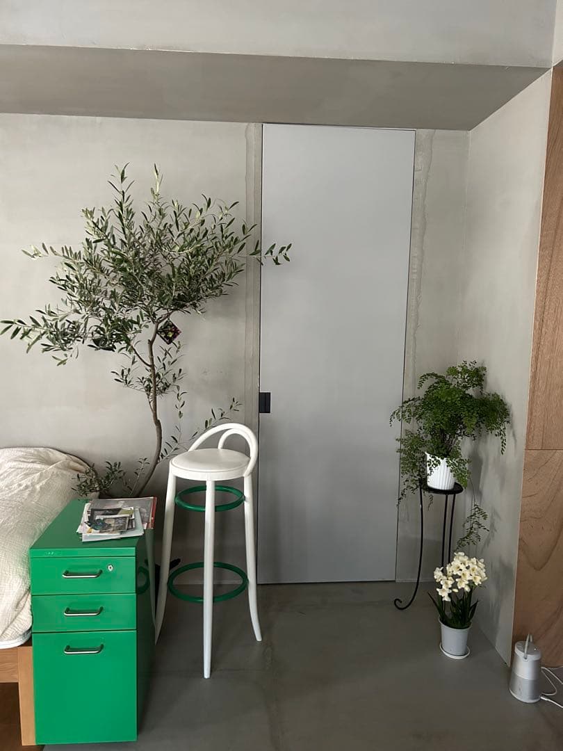 【mii】ESSEN 希少カラー グリーン デスクワゴン 3段収納 鍵付き