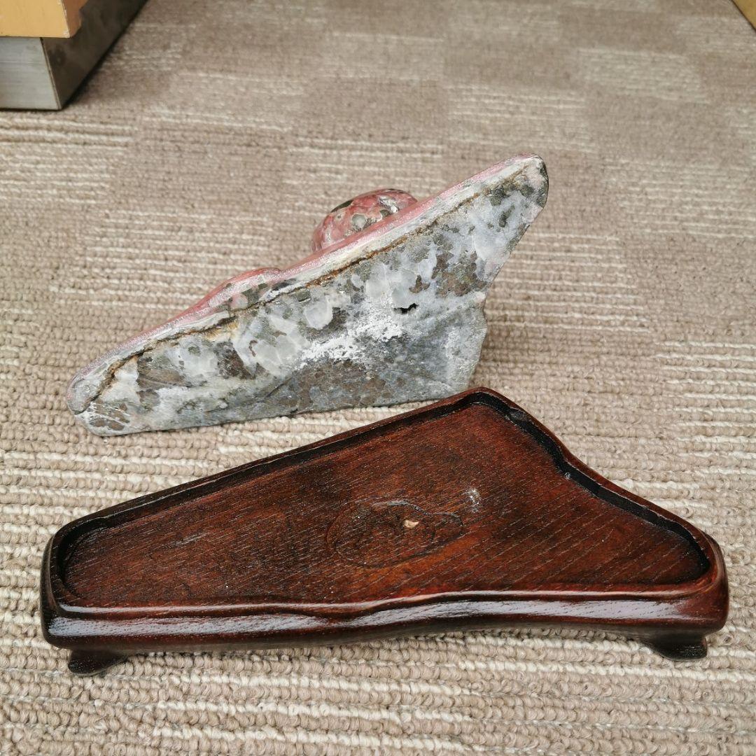 青森県　中津軽郡西目屋尾太鉱山産　ロードクロサイト　鑑賞石　石　置物