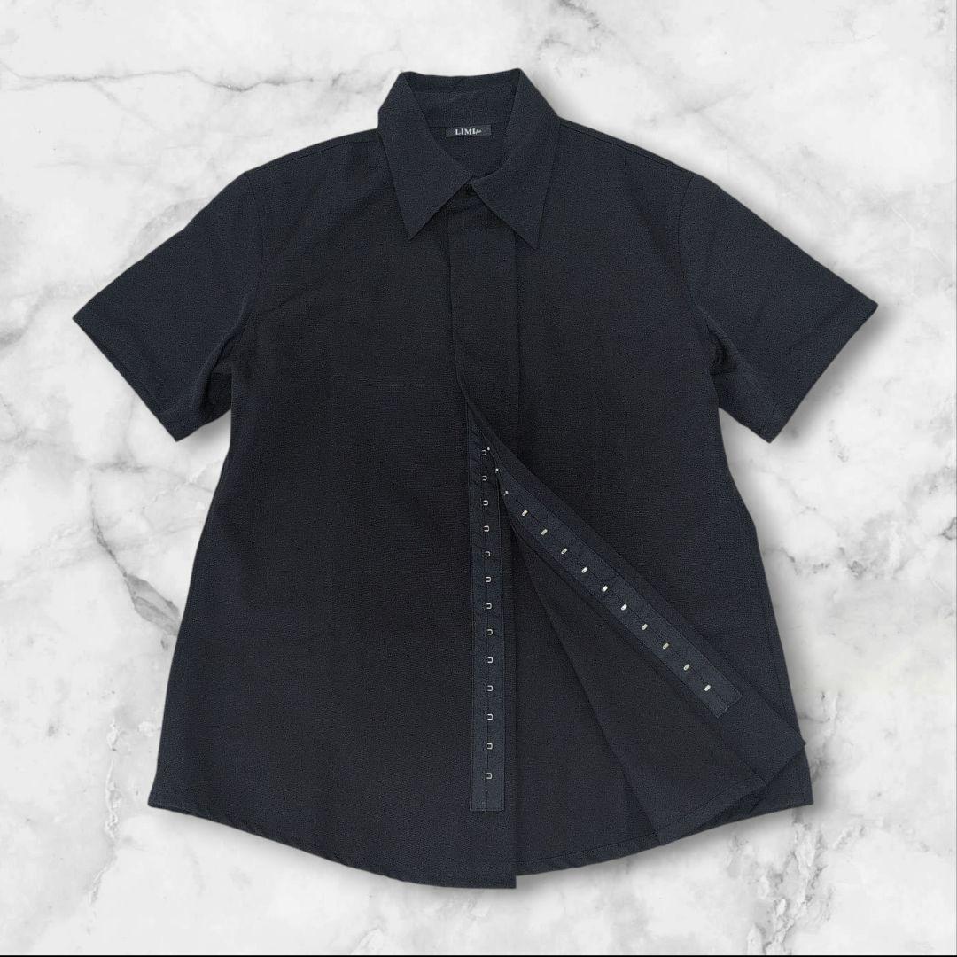 極美品 LIMI feu リミフゥ ヨウジヤマモトフロントホック シャツ 変形