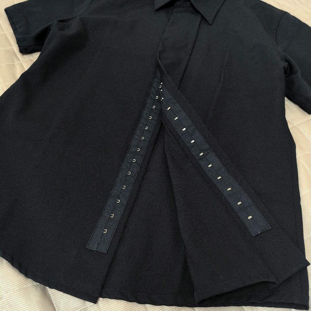 極美品 LIMI feu リミフゥ ヨウジヤマモトフロントホック シャツ 変形