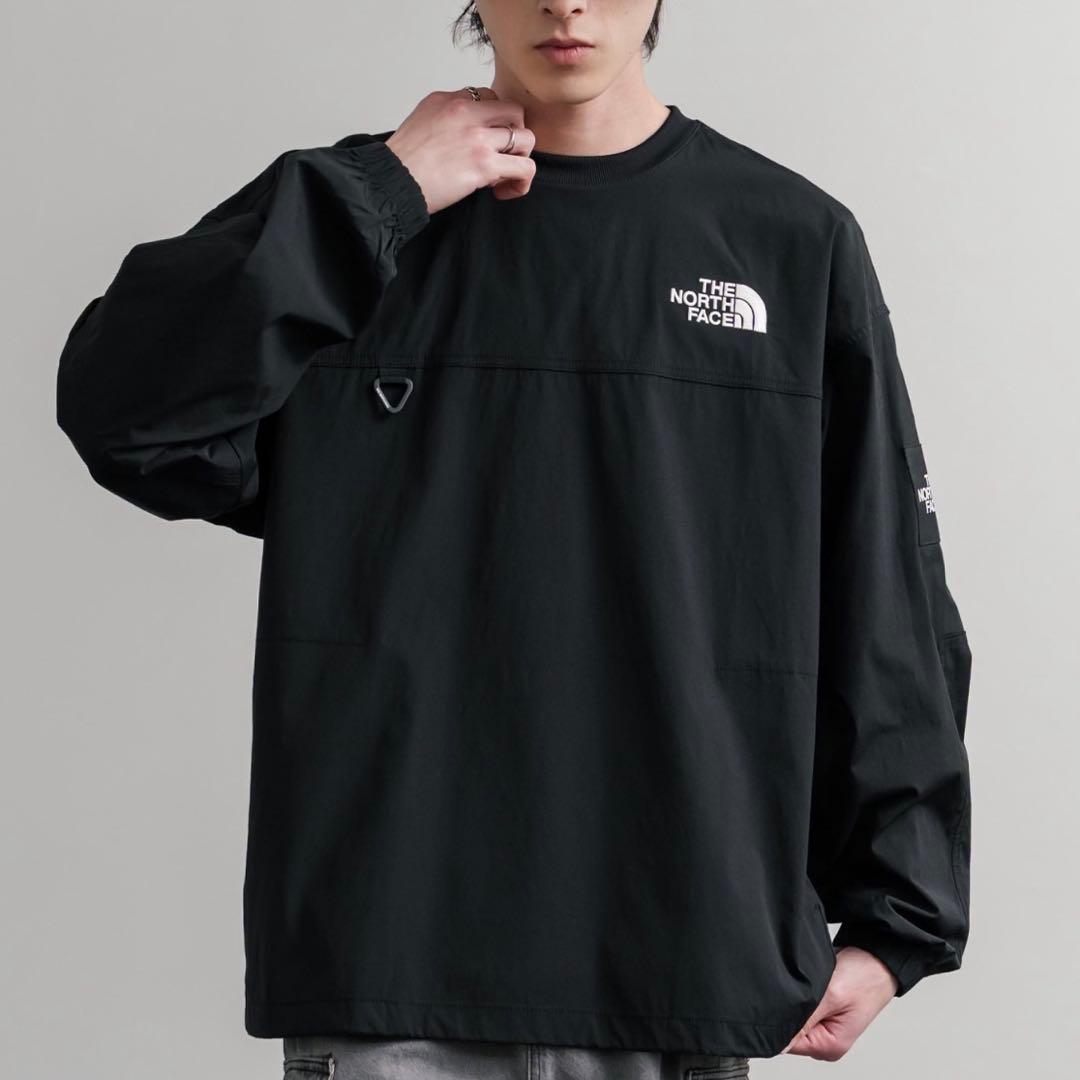 L＊アルバニークルーネック　ブラック　黒＊ロンT＊ノースフェイス＊韓国限定