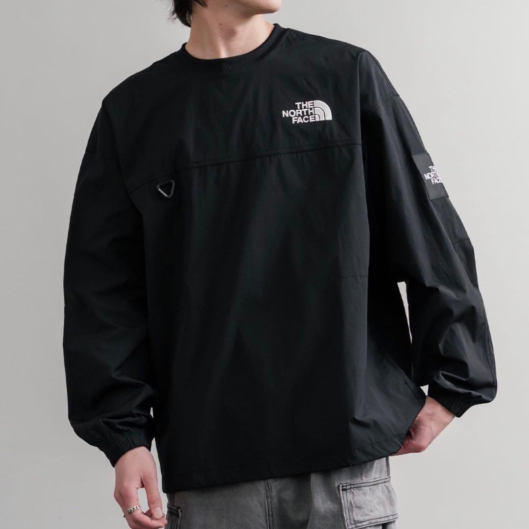 L＊アルバニークルーネック　ブラック　黒＊ロンT＊ノースフェイス＊韓国限定