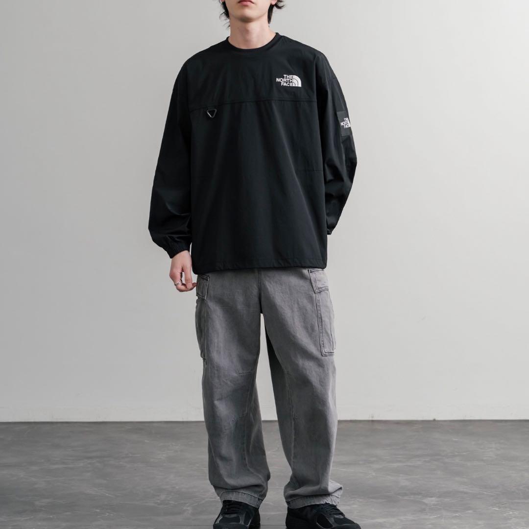 L＊アルバニークルーネック　ブラック　黒＊ロンT＊ノースフェイス＊韓国限定