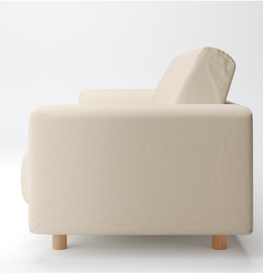 新品！無印良品3シーターソファカバー 綿麻バスケット織