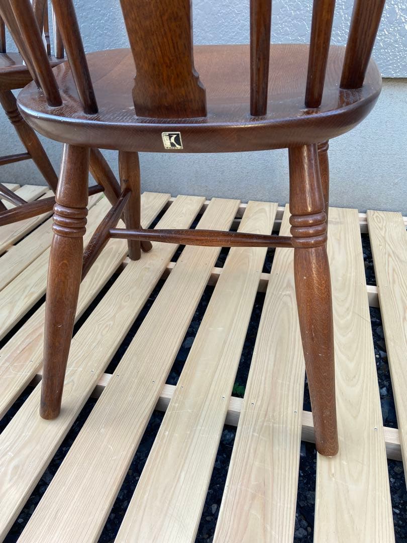 【3脚所持】②飛騨産業 ダイニングチェア ボウバック ヴィンテージ