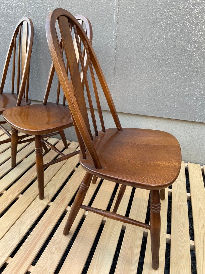 【3脚所持】②飛騨産業 ダイニングチェア ボウバック ヴィンテージ