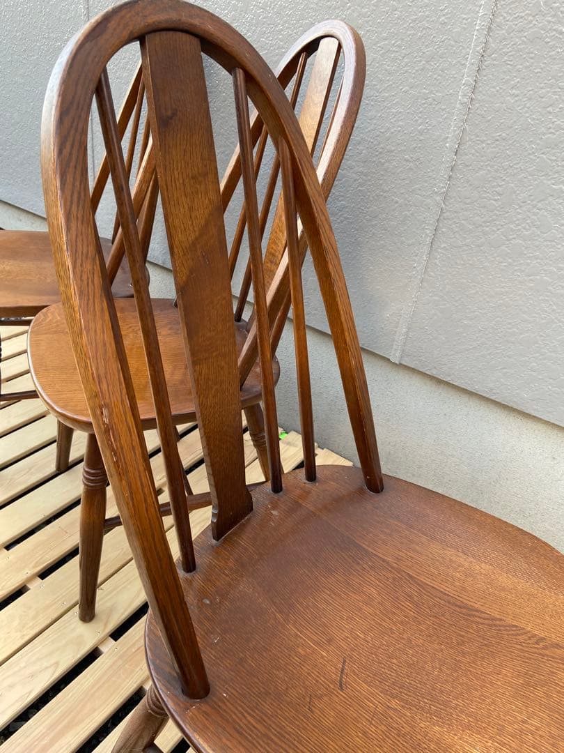 【3脚所持】②飛騨産業 ダイニングチェア ボウバック ヴィンテージ