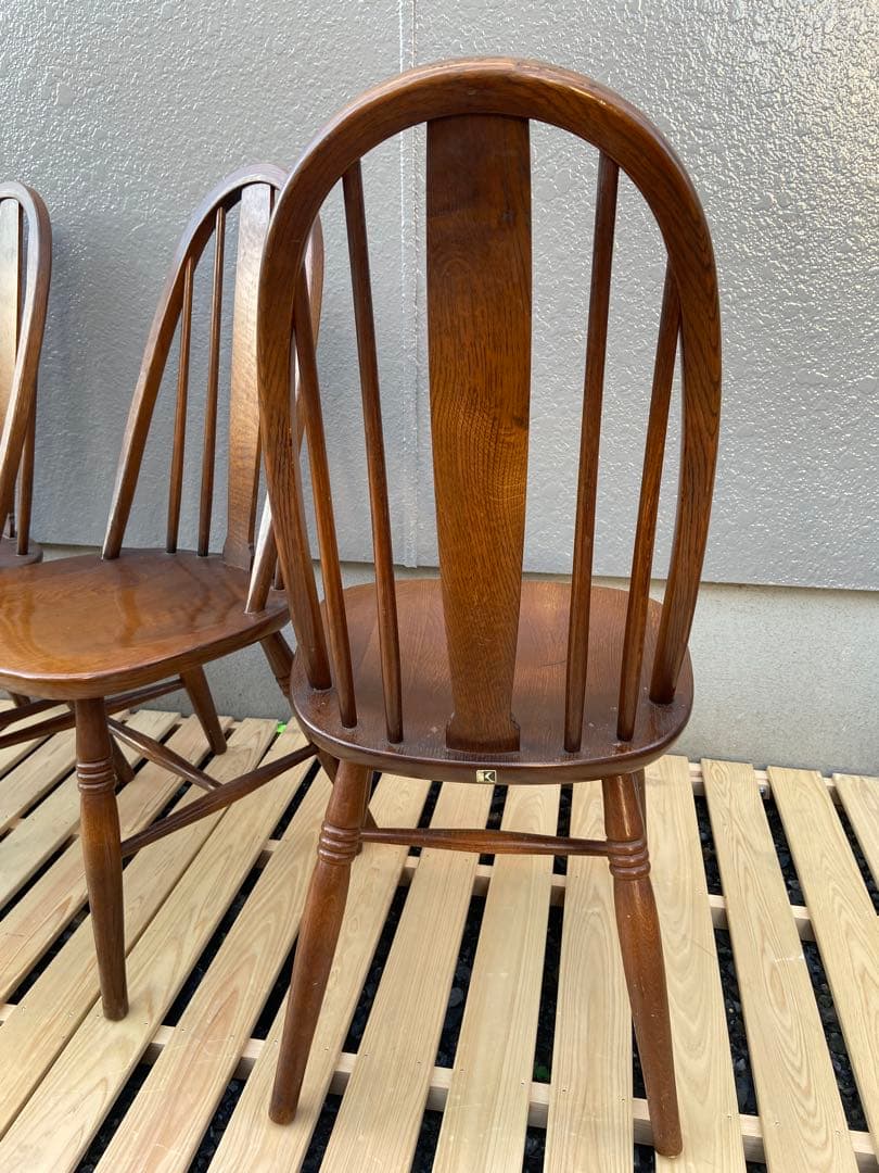 【3脚所持】②飛騨産業 ダイニングチェア ボウバック ヴィンテージ