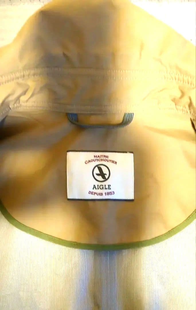 AIGLEトレンチコート メンズ ベージュ ダブルブレスト