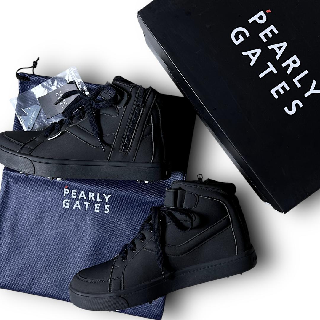 23.5cm パーリーゲイツ オールレザー スパイク ゴルフシューズ