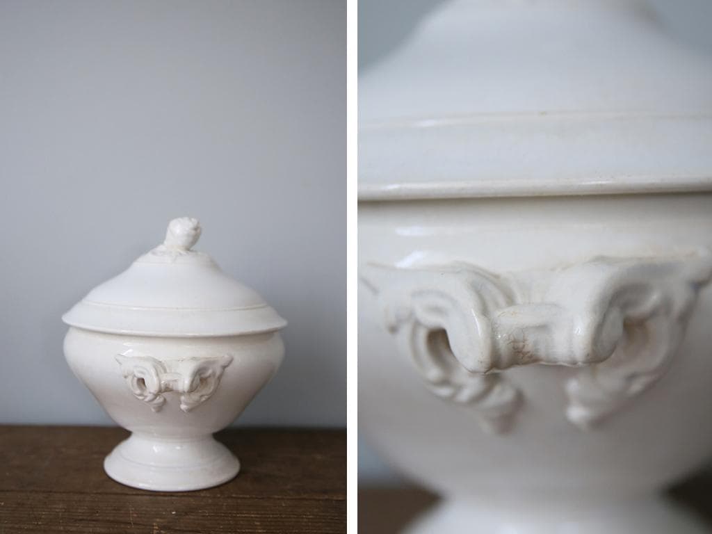 フランスアンティークディゴワン&サルグミンヌ窯スーピエール/陶磁器食器86-99