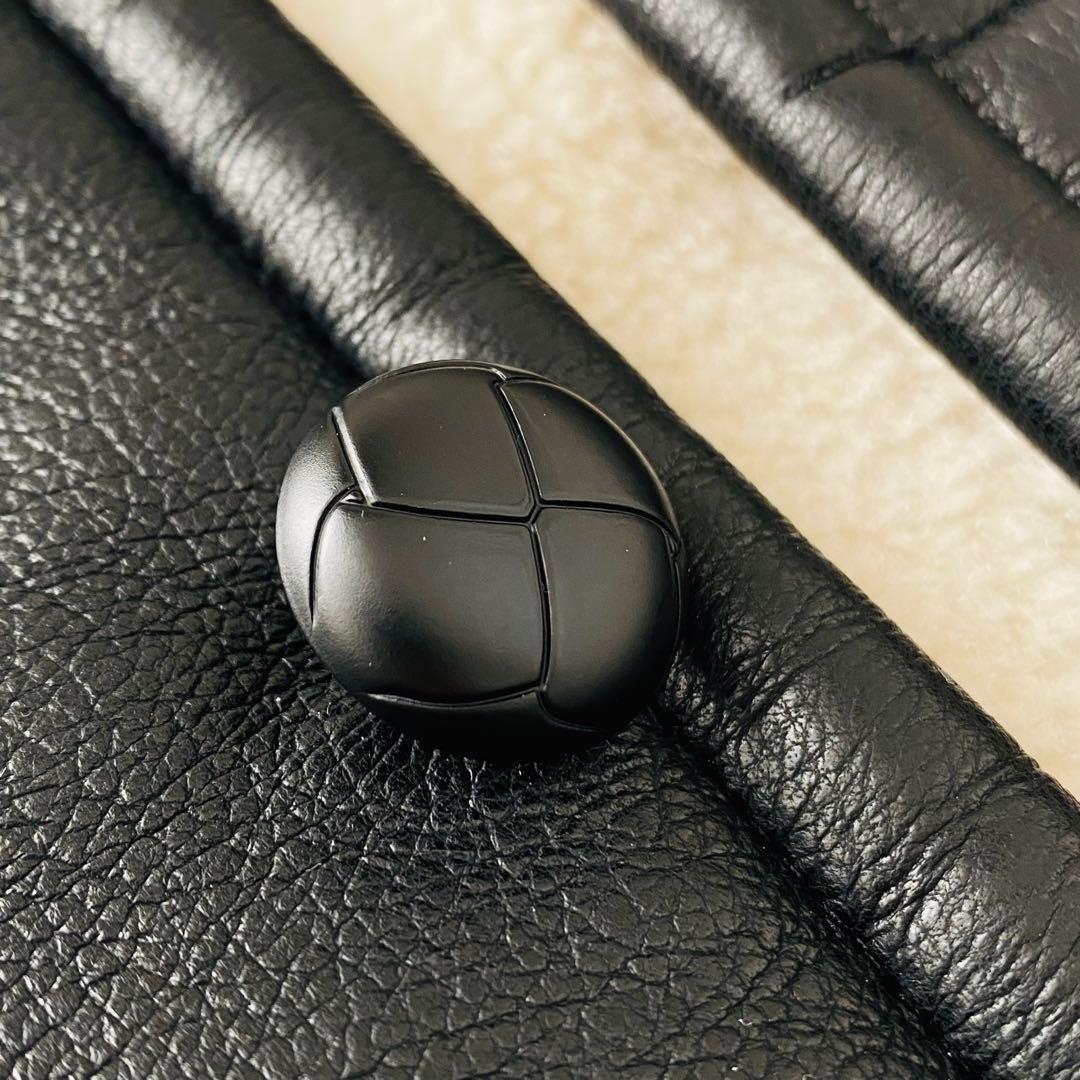 2927A【未使用級】ビューティー&ユース リバーシブルボアブルゾン黒エコレザー