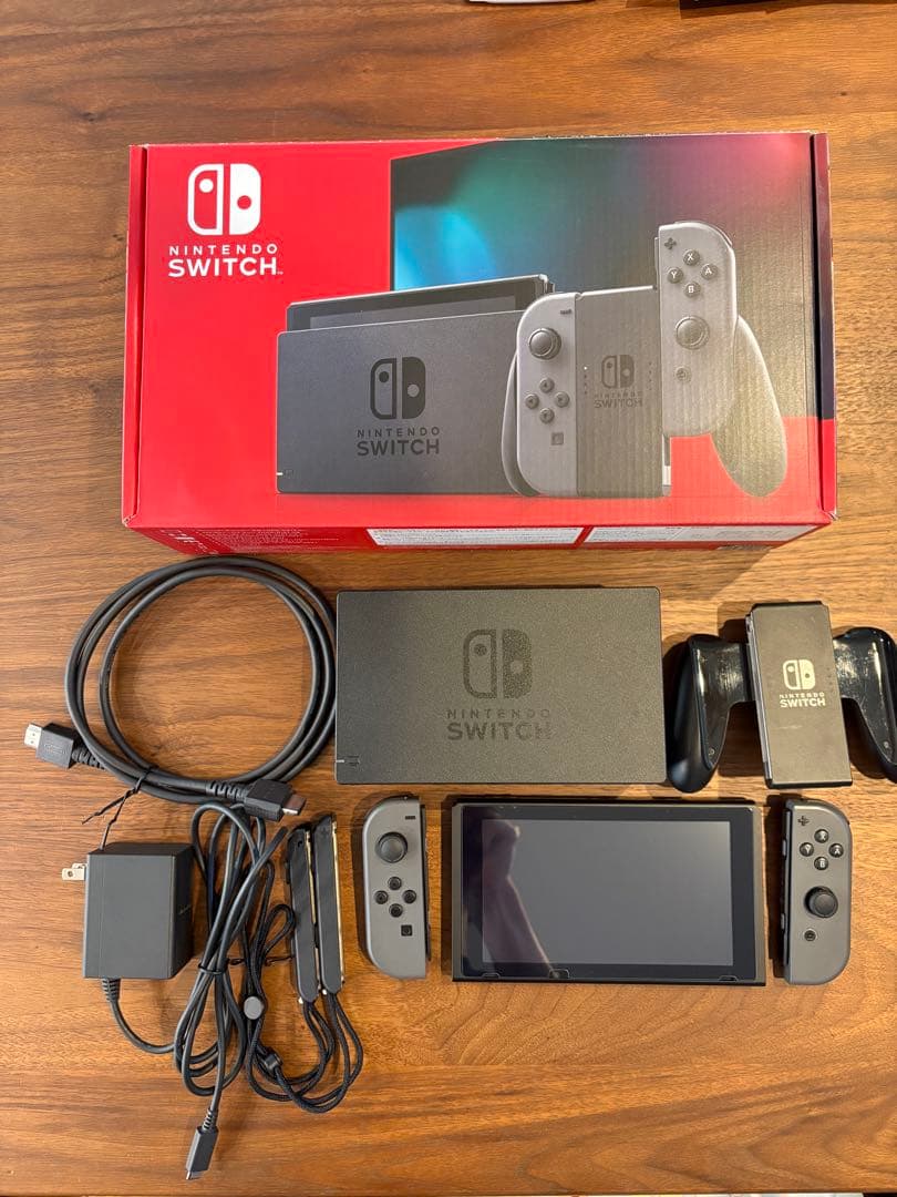 【美品】Nintendo Switch グレー バッテリー強化版 備品全て付属