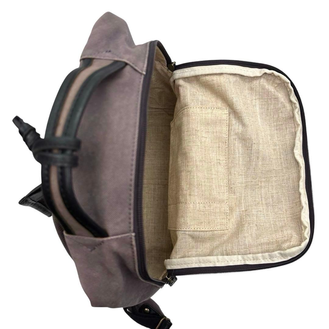 美品◎ダコタ ボイジャー A4可 リュック ワッペン キャンバス レザー 男女可