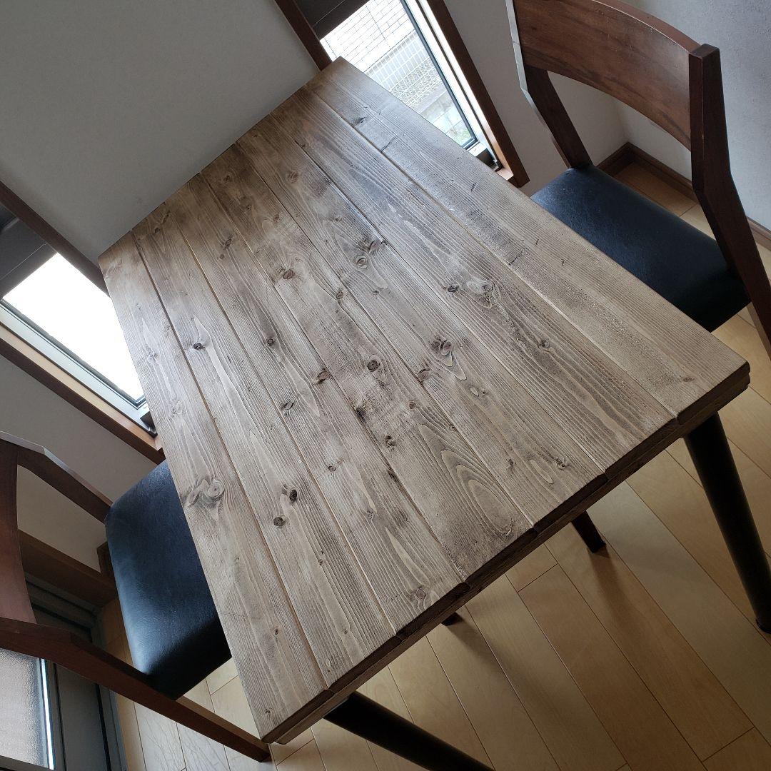 95×62アンティークテーブル ウォルナット仕上げ