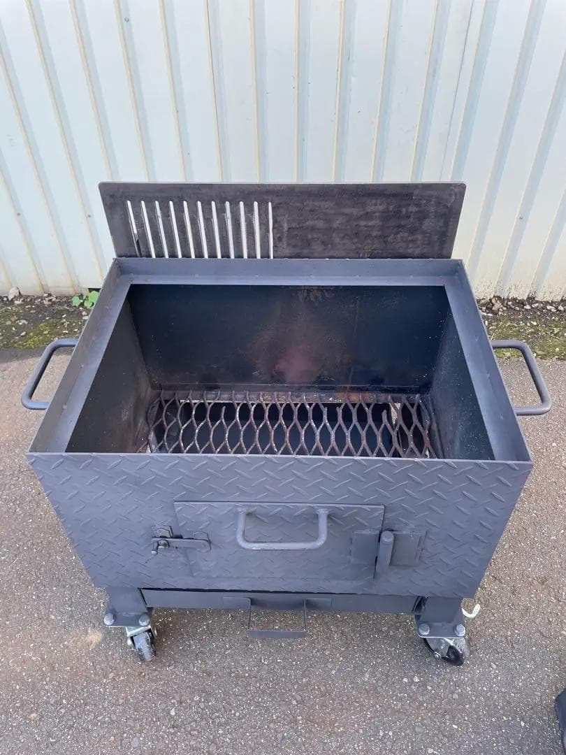 【新品・鉄製】石焼いも焼き機・BBQ鉄板焼き機　※引き取り限定‼