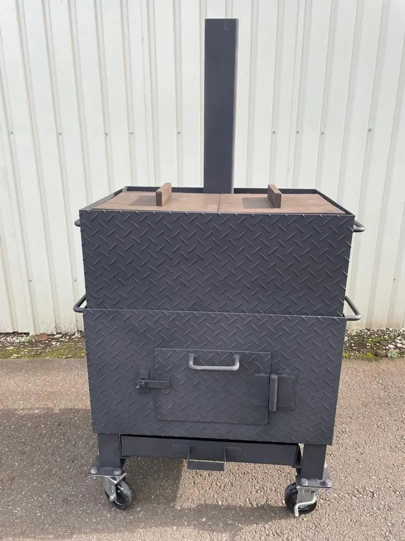 【新品・鉄製】石焼いも焼き機・BBQ鉄板焼き機　※引き取り限定‼