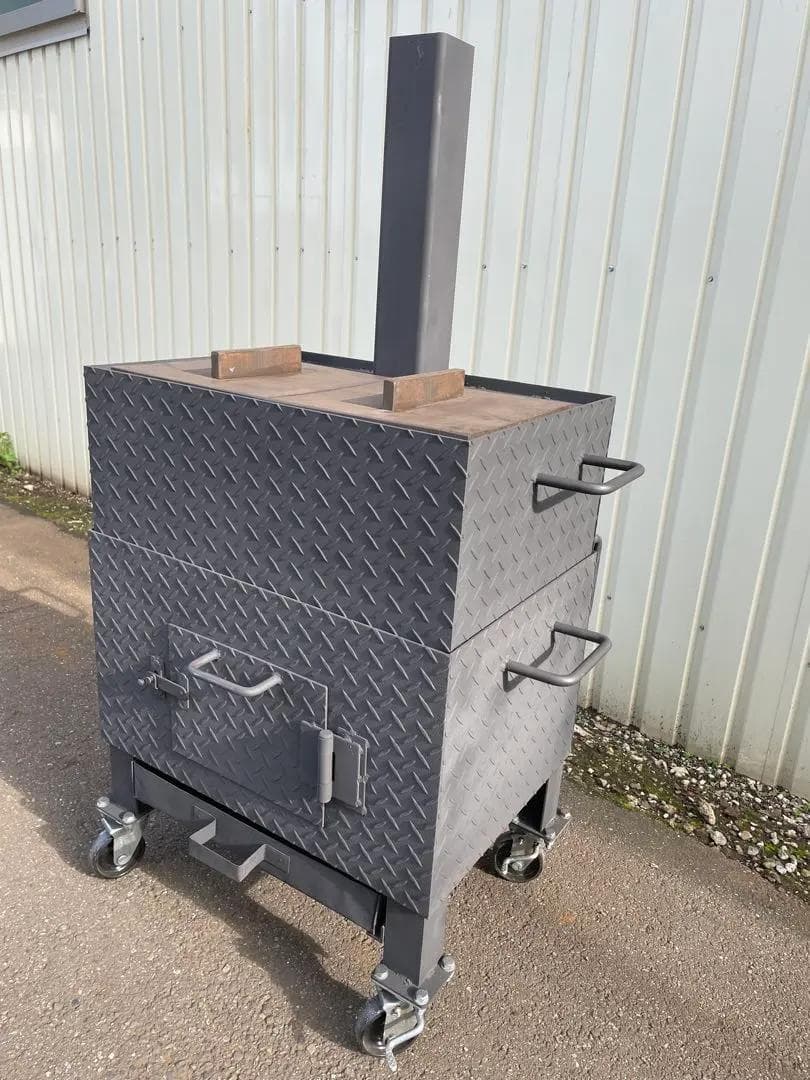 【新品・鉄製】石焼いも焼き機・BBQ鉄板焼き機　※引き取り限定‼