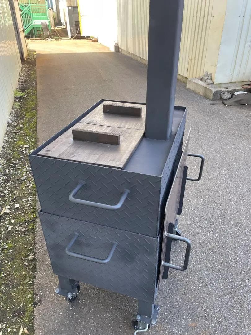 【新品・鉄製】石焼いも焼き機・BBQ鉄板焼き機　※引き取り限定‼