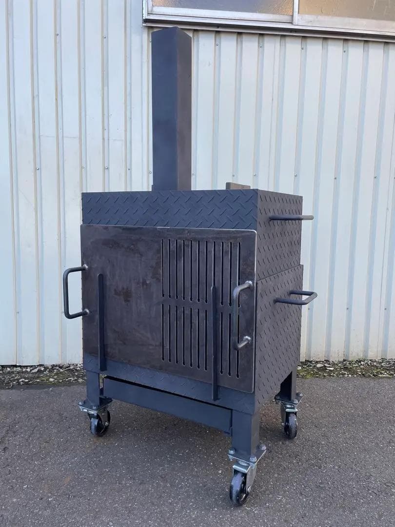 【新品・鉄製】石焼いも焼き機・BBQ鉄板焼き機　※引き取り限定‼