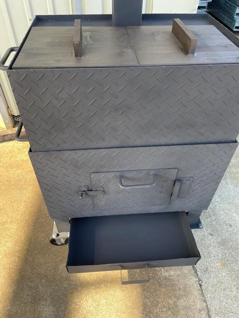 【新品・鉄製】石焼いも焼き機・BBQ鉄板焼き機　※引き取り限定‼