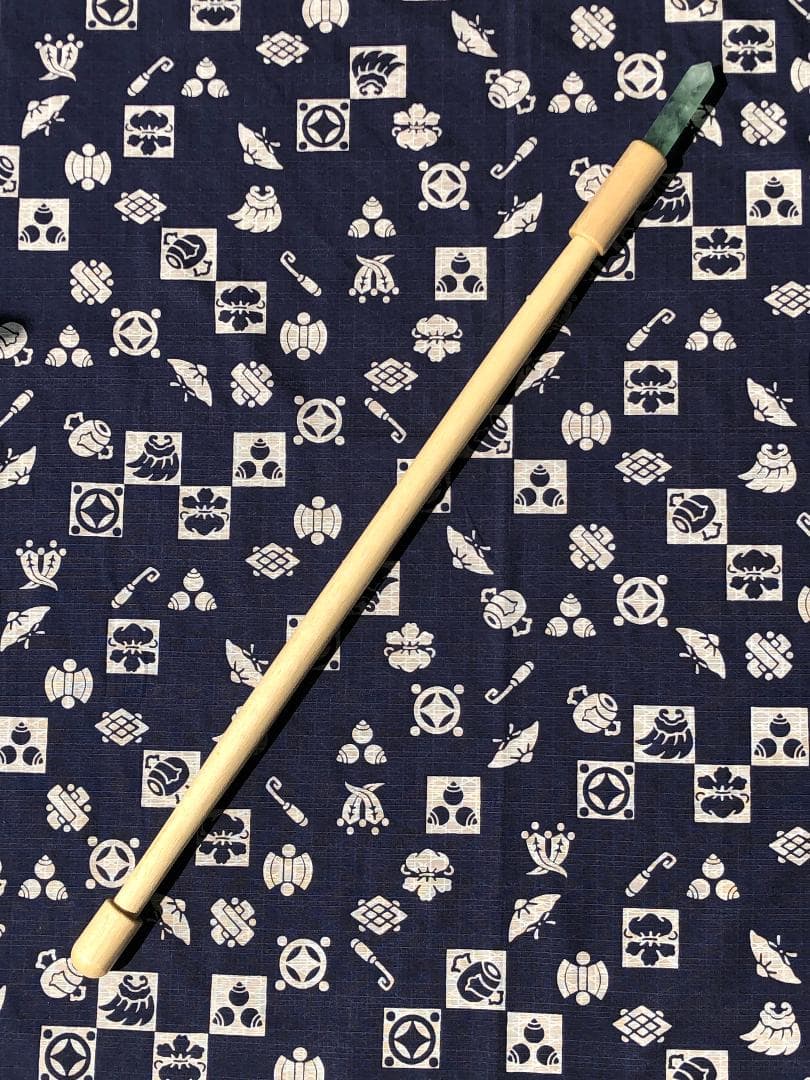 ハンドメイド 木製 フローライトの杖