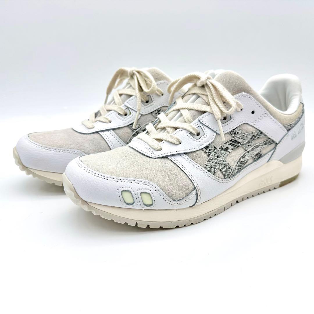 【極美品】アシックス ゲルライト Ⅲ OG ホワイト パイソン レザー 27