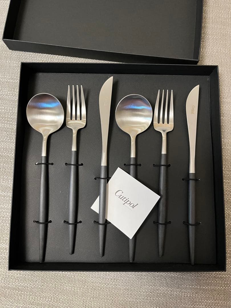 【正規・未使用品】Cutipol カトラリーセット　ブラック