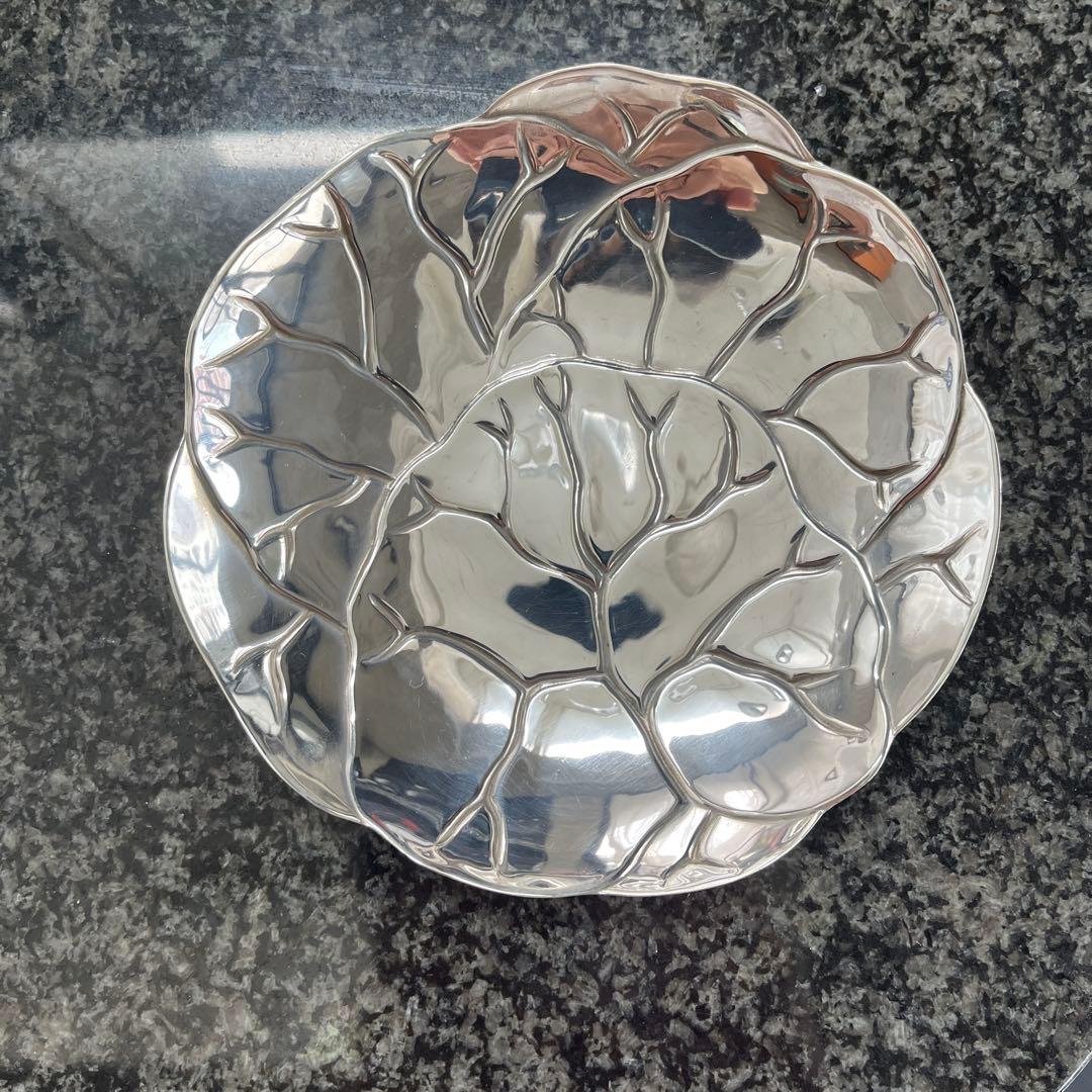 ティファニー銀器　純銀　葉のような模様の皿