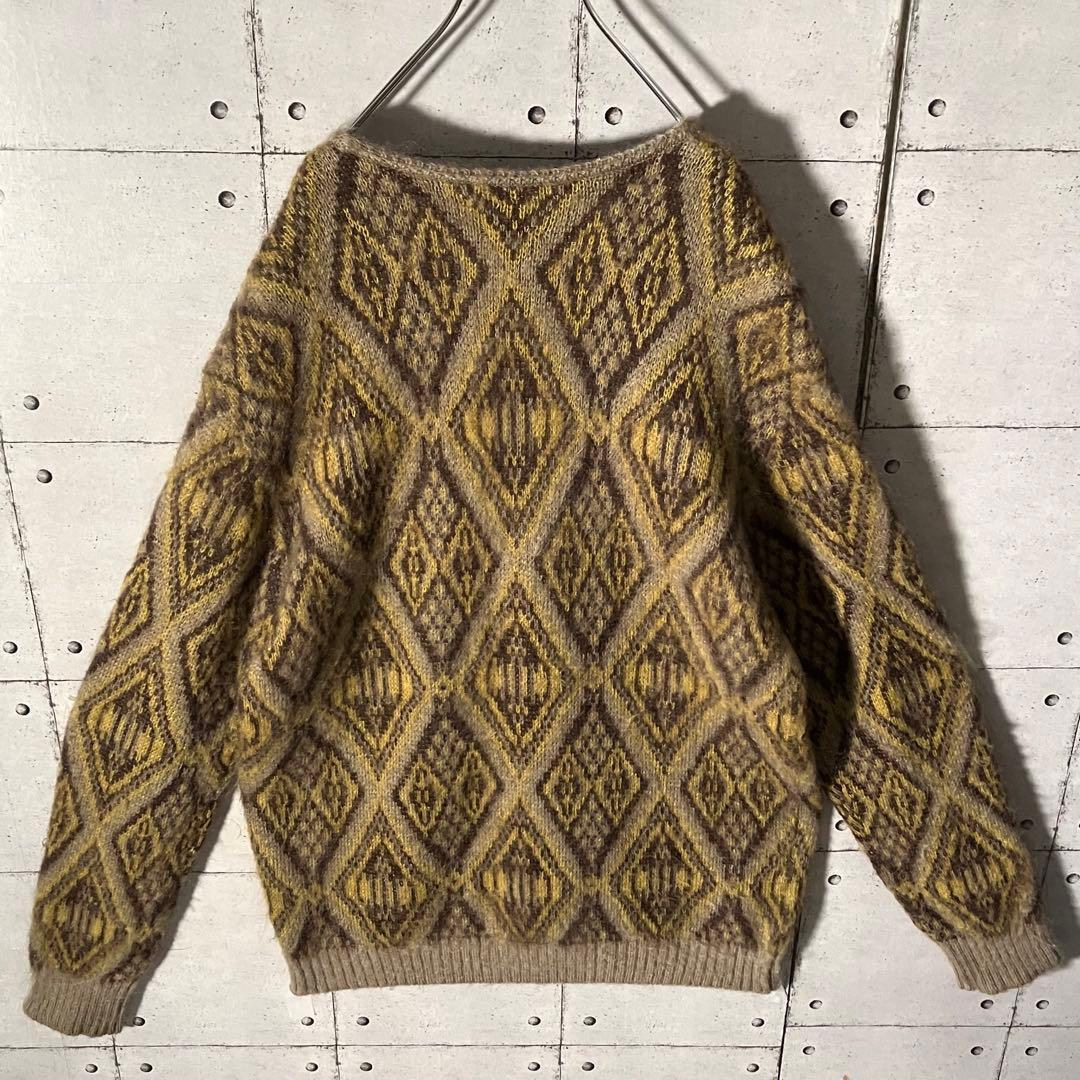 【入手困難】ニードルスNeedles☆ジオメトリック柄モヘヤカーディガン希少L