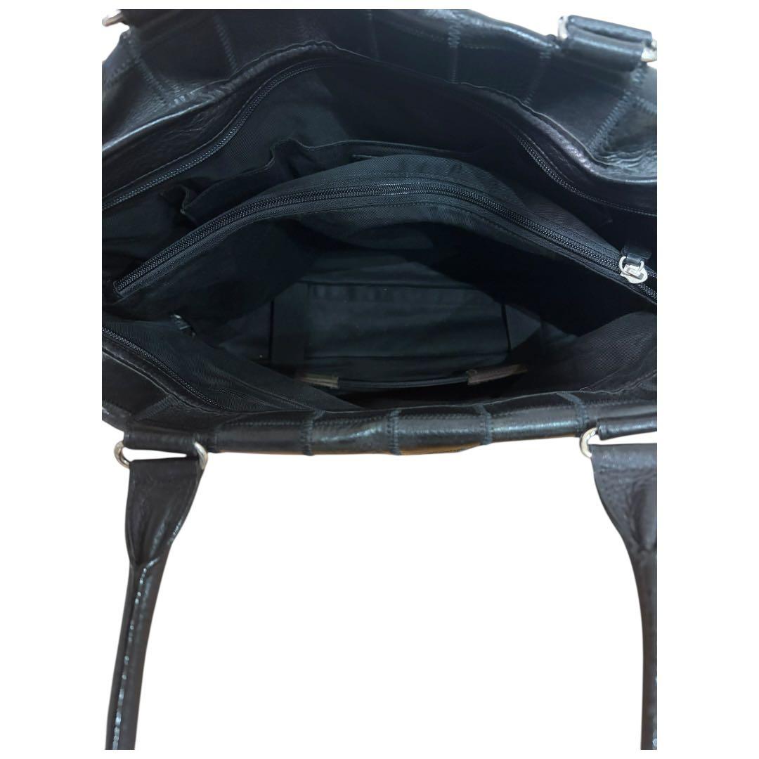 TRION トライオン　トートバッグ パッチワーク パネルレザー ビジネスバッグ