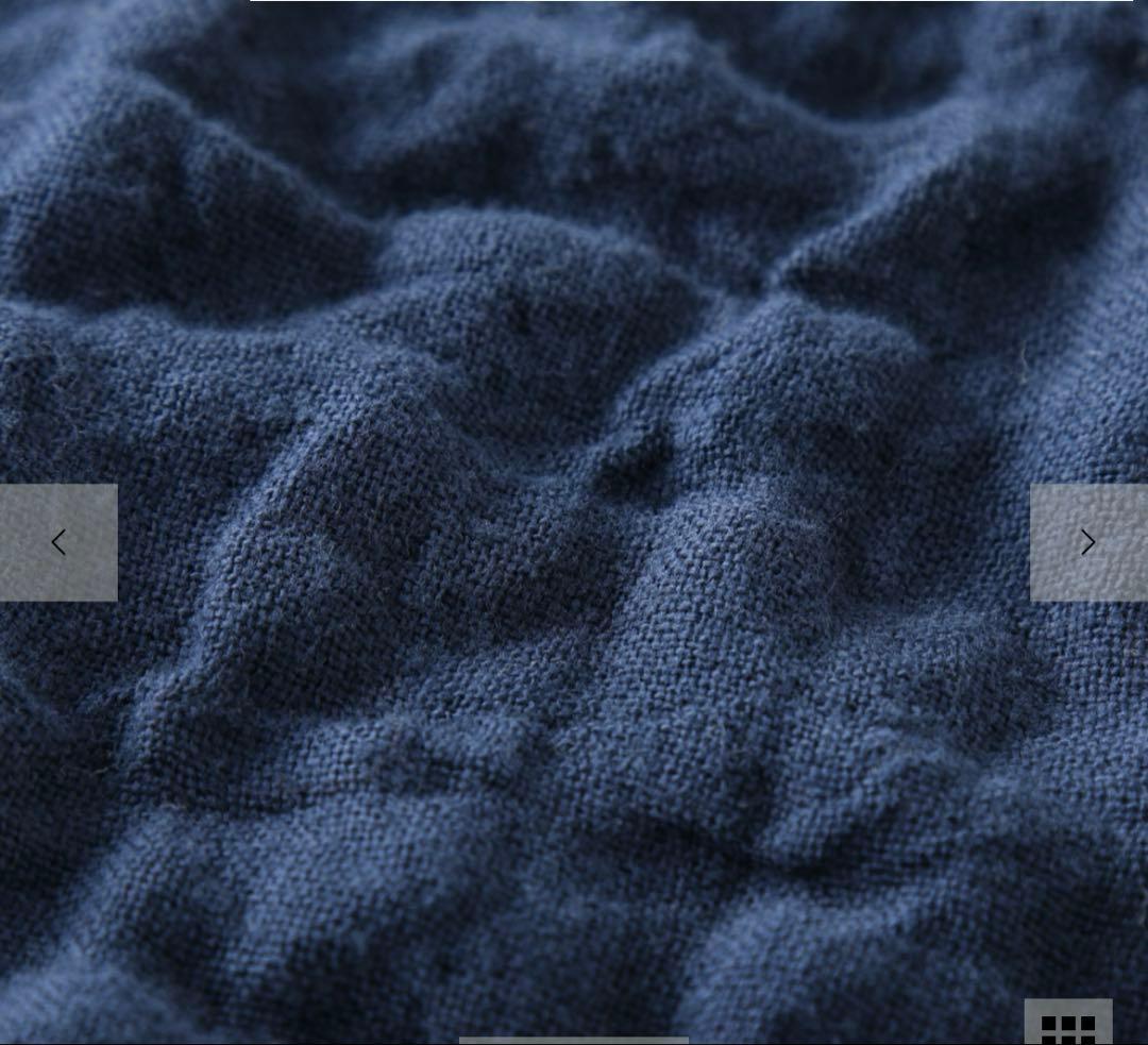 UCHINO ウチノ マシュマロワッフルガーゼカラースロー ダークブルー