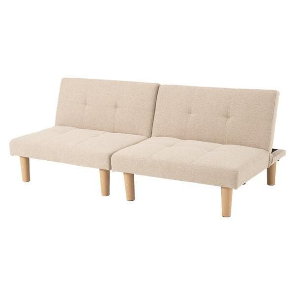 全国一律送料無料★4WAYベッドになるリクライニングソファ×ベット【ベージュ】