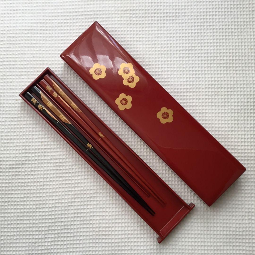 輪島塗り　箸箱＆夫婦箸